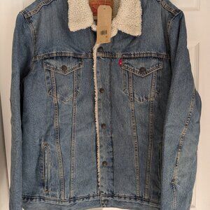 Levi's Sherpa Lined Warm Denim Jacket Men's XXL NWT
